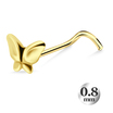 Modified Butterfly Curved Nose Stud NSKB-773 (0.8mm) 
